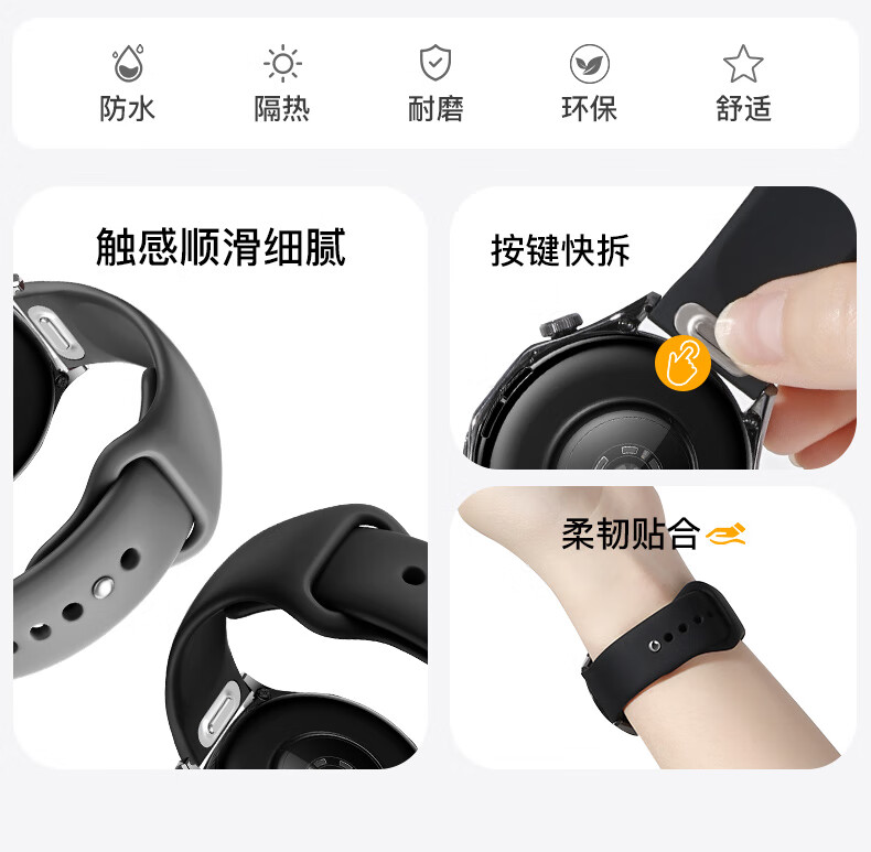 Binghong Compatible with Huawei Watch 6, 6 Pro Strap, Huawei GT6, GT7 Strap, 41mm Huawei Watch 5, GT5 Pro, GT4, GT3 Pro, GT2 Watch Band for Men And Women, Size 18 1