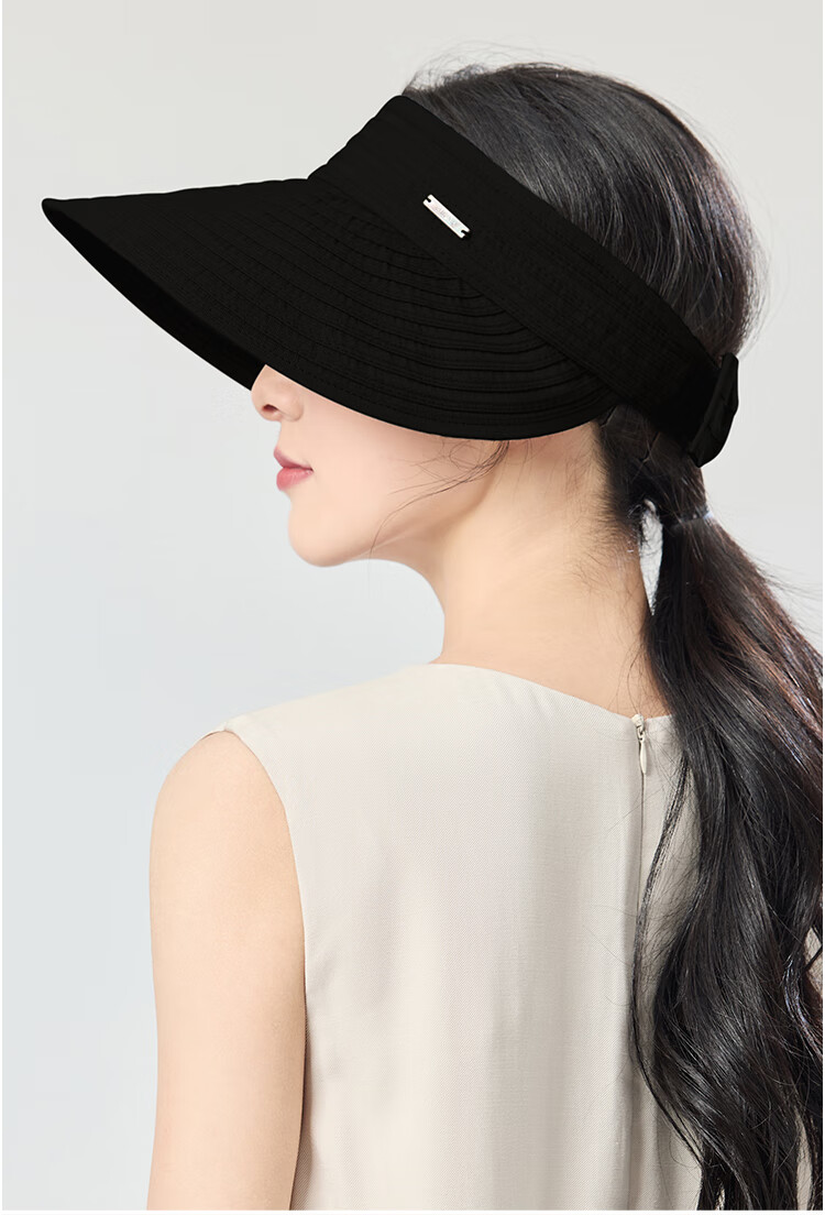 JIUMU Linen Sun Protection Hat for Women, Sunshade Cap, Open-Top Cooling Hat, Summer Mountaineering Face-Covering UV Protection Hat 11