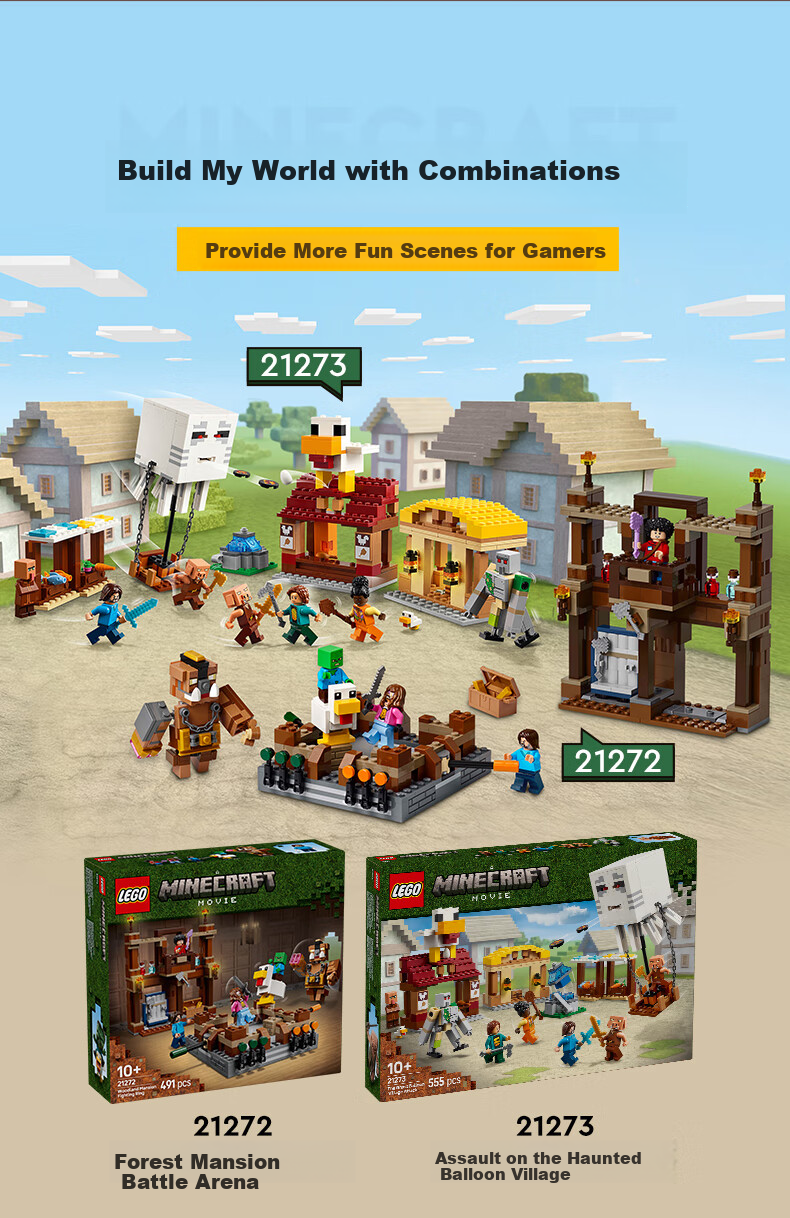 LEGO Minecraft 21273 Haunted Balloon Village Attack Building Set, Boys And Girls Children's Toy Birthday Gift Decoratio 8