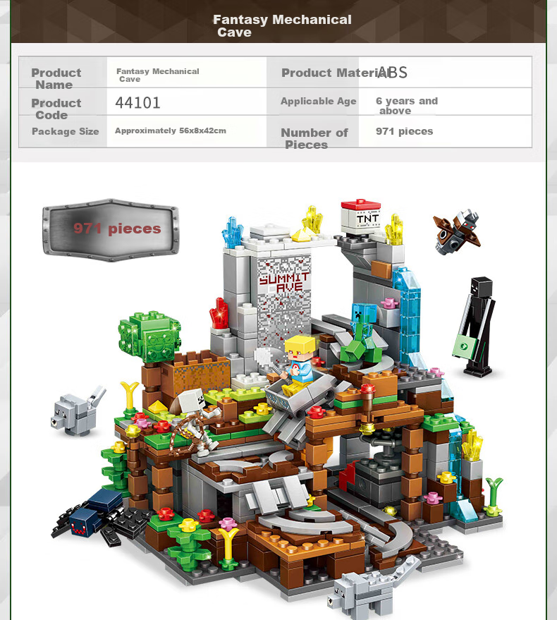Quweitongnian My World Building Block Toy Miniature World Boy's Assembly Model Boy's And Girl's Christmas Gift 3