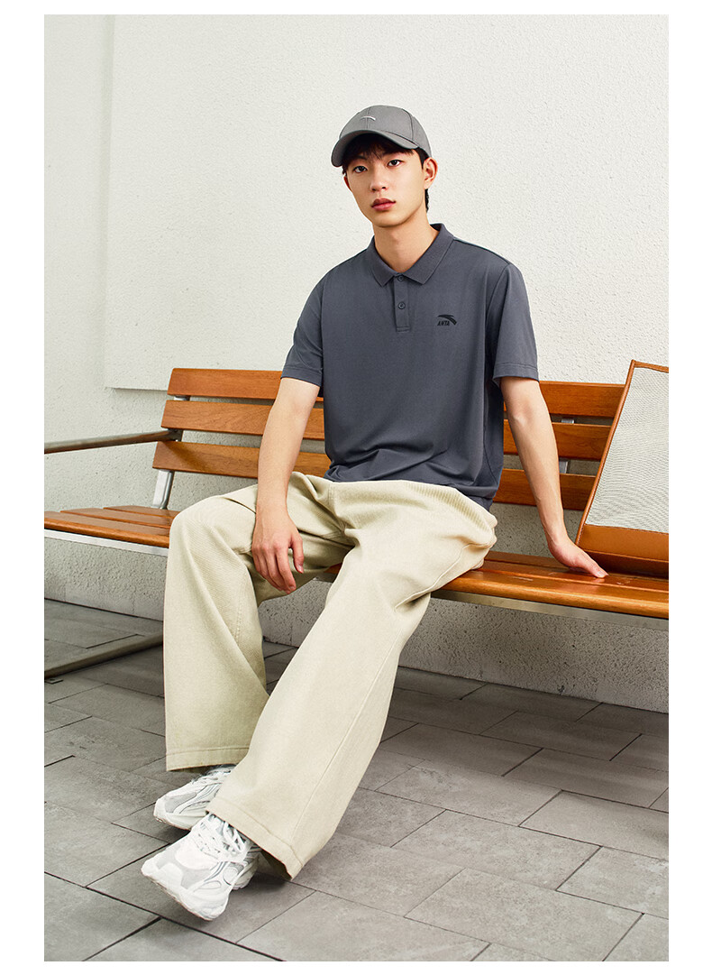 Anta Xingdong Polo | Casual Collared Short Sleeve Men's Summer Quick-Dry Business Commuter Colorful Polo Shirt Top 10