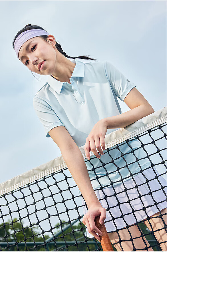 XTEP Women's Quick-Dry Short Sleeve Polo Shirt Summer Training Badminton Yoga Sports Top with Set-In Shoulder and Turn-Down Collar 14