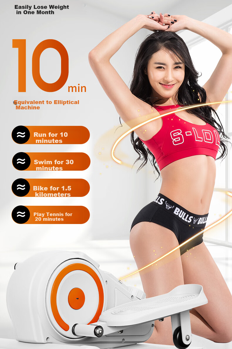 Suncao Home Stepper Elliptical Machine, Indoor Walking Machine, Multifunctional Mini Exercise Equipment with Adjustable Resistance 4