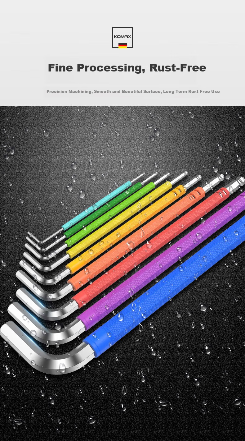 KOMAX Hex Key Set, Universal Star Wrench, Hexagonal Screwdriver Tool, Extended Hexagonal 16