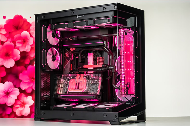 PHANTEKS NV9 White Frameless Full-View Seaview Computer Case (Dual 420/480 Water Cooling, EATX/SSI-CEB, ARGB Dual Channel Lighting Control, Type-C) 27