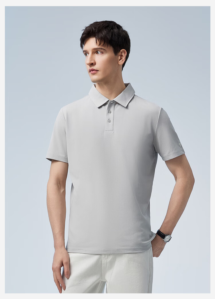 MuzhibaixiaoT Comfortable Short-Sleeve Polo Shirt for Men, Spring/summer Breathable Business Casual Collared White Xiaomao, Ink Black, 3XL 12