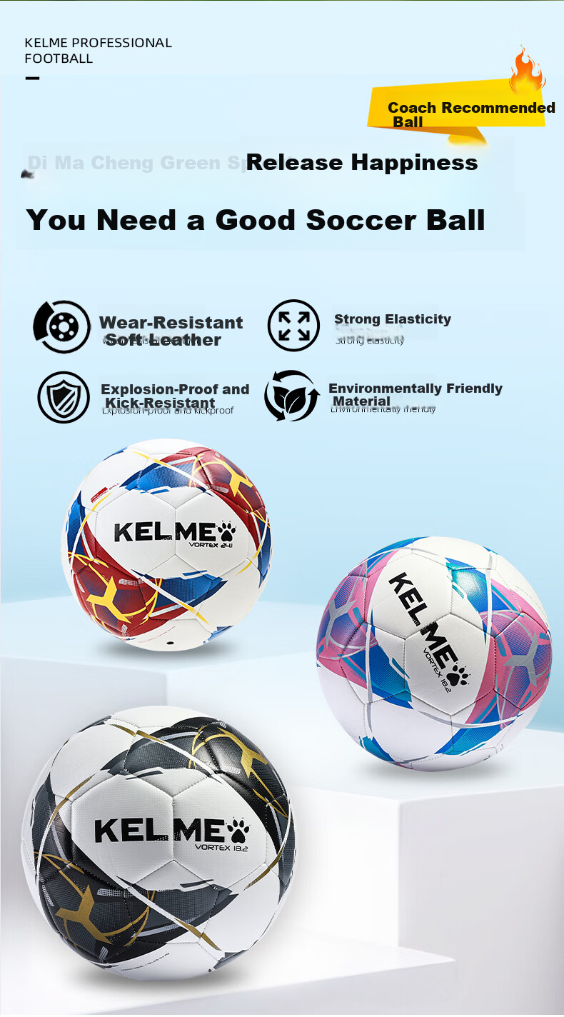 KELME Machine-Stitched Soccer Ball, Size 4 And 5, for Adults And Children, Standard for Middle School Entrance Exams, Competition And Training, Specialized Ball for Students, White And Red Size 4 1