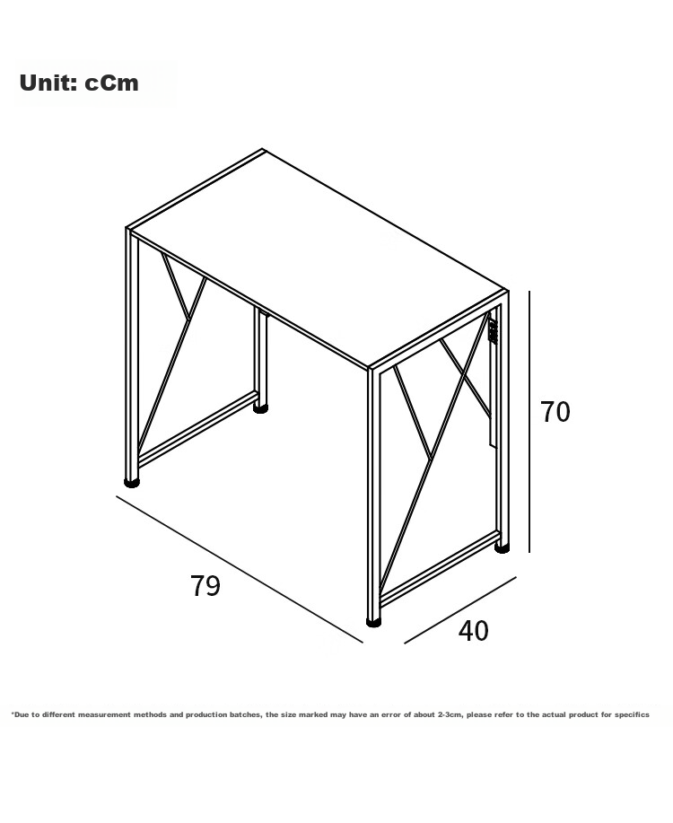 Yicainianhua Foldable Computer Desk, Office Desk without Installation, Long Writing Table, Student Desk 1215 24