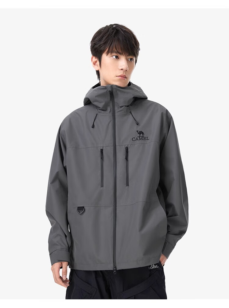 CAMEL Outdoor Waterproof Single-Layer Jacket 31187A Moon Shadow Green Oak Gray Unisex XXL 12
