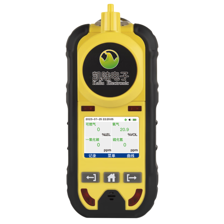 Kailu Pump-Style Four-in-One Gas Detector for Carbon Monoxide, Hydrogen Sulfide, Oxygen, and Combustible Gas Alarm for Confined Spaces