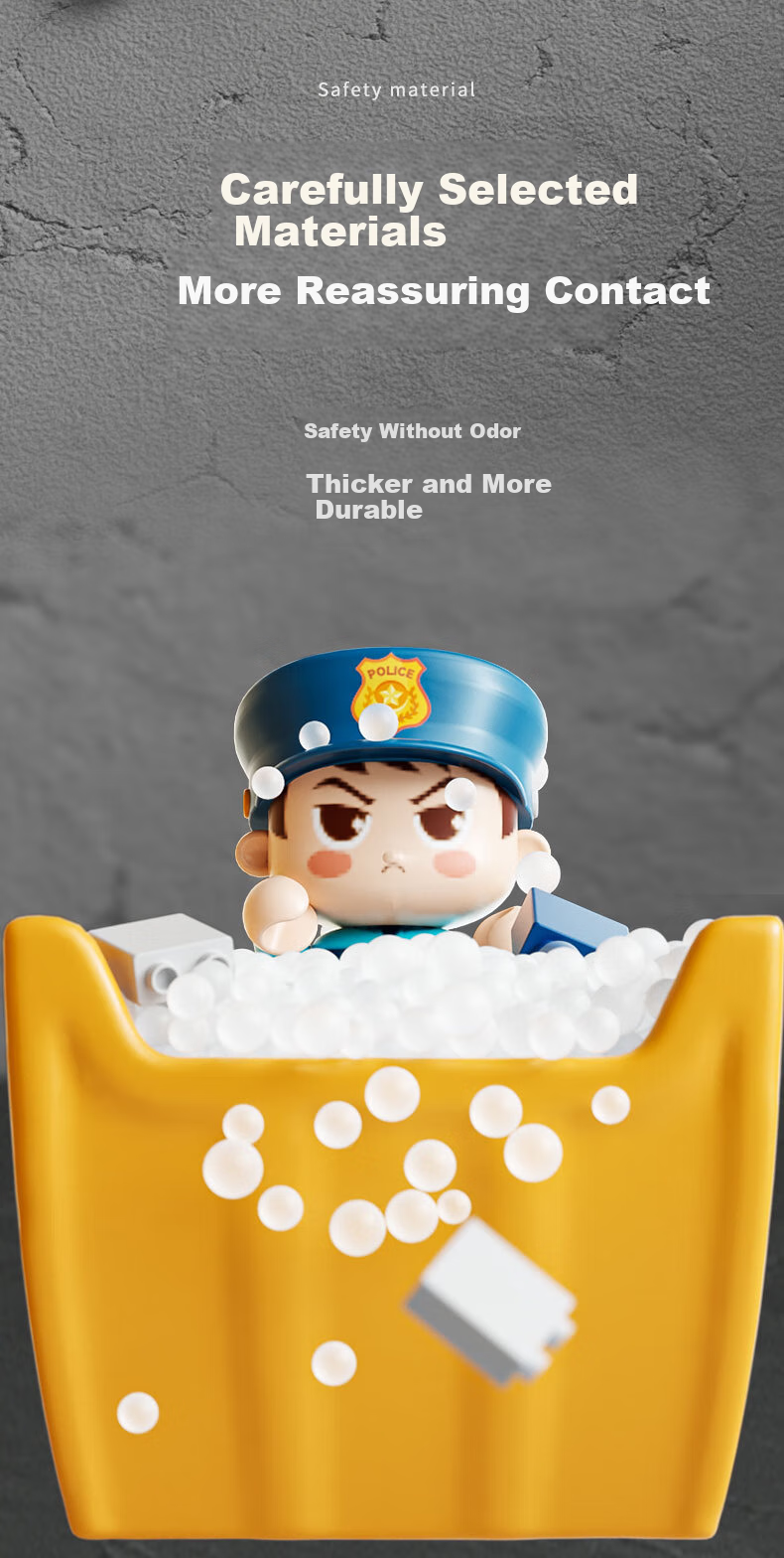 FEELO Compatible with LEGO Large Particle Building Blocks, Toy for Boys And Girls, Birthday Gift, Police Station Y42005 11