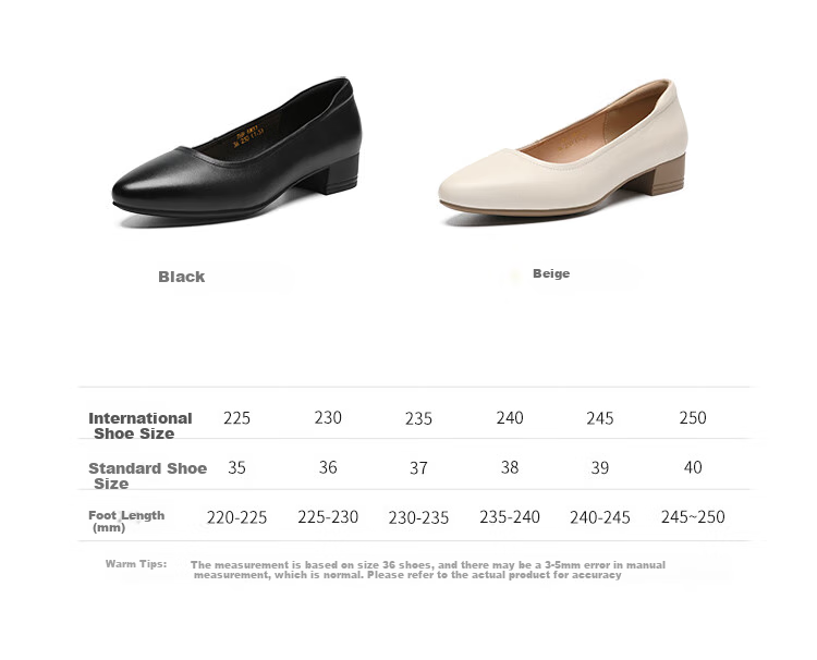 ZHR Top-Grain Leather Women's Pumps, Commuter Style, Chunky Heel, Comfortable Business Work Shoes for Women, KM31, Black, Size 38 7