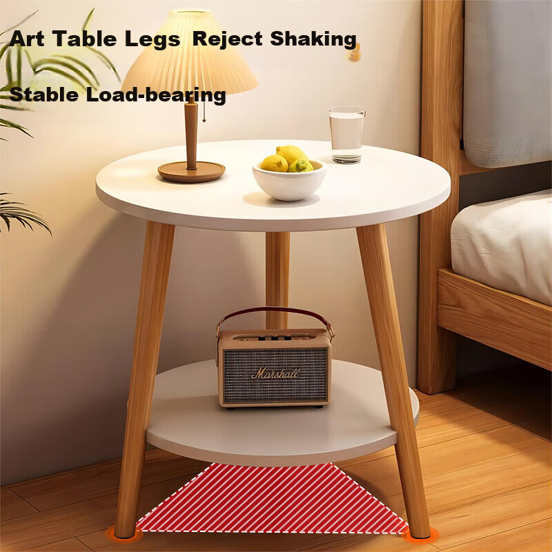 Quanpinwu Small Round Table Coffee Table for Home Living Room, Simple Sofa Side Table, Nordic Bedroom Bedside Table, Mini Balcony Small Table
