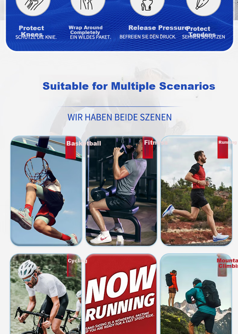 Bamaier Knee Brace for Sports, Running, Basketball, Badminton, Hiking, Anti-Slip Meniscus Injury Prevention Medical-Grade Knee Support for Men And Wome 2