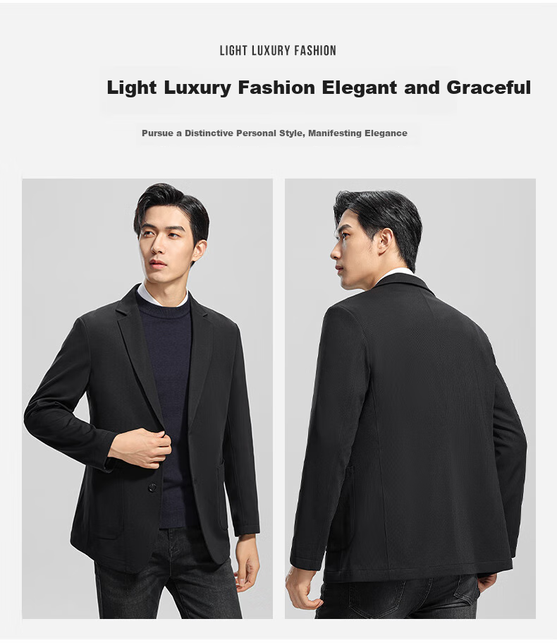 ROMON Men's Sun Protection Suit, Summer 2026 Business Wrinkle-Free High-End Single Suit Jacket, Cool-Feeling Outerwear, Gray, 3XL 4
