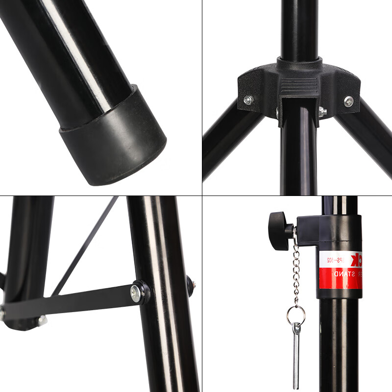 Depusheng Speaker Stand Floor Stand for Meetings KTV Outdoor Portable Telescopic Folding Tripod Tray, 10-Inch Carrying Case 15-Inch Universal Metal Thickened Pair