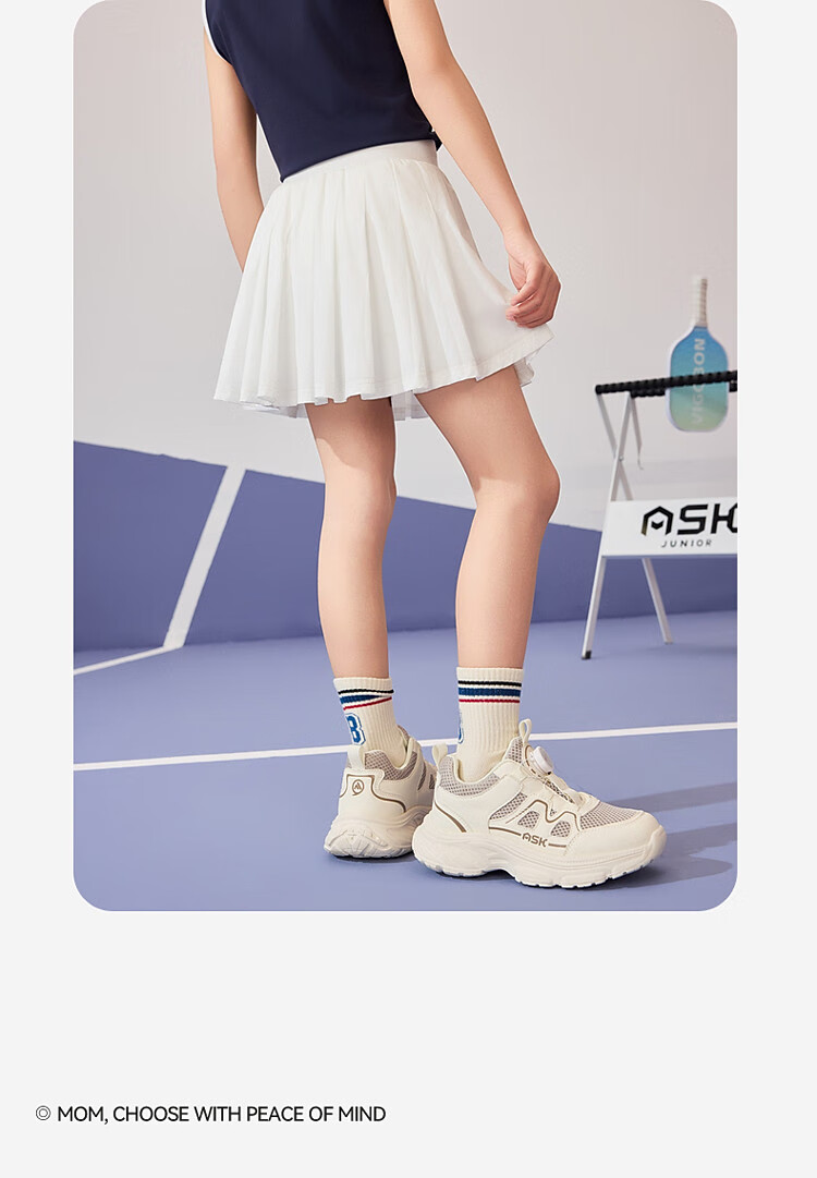 ASK JUNIOR Moisture-Wicking Breathable Children's Skirt, Summer Pleated Skirt Pants with Inner Lining Leggings for Girls, White, Size 170 22