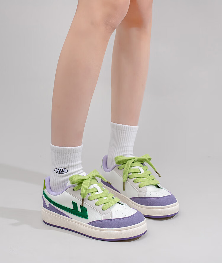 Huili Women's New Style Sneakers, Thick-Soled Versatile Sports Shoes for Women, K692BR, White/pink/navy Blue, Size 37 3