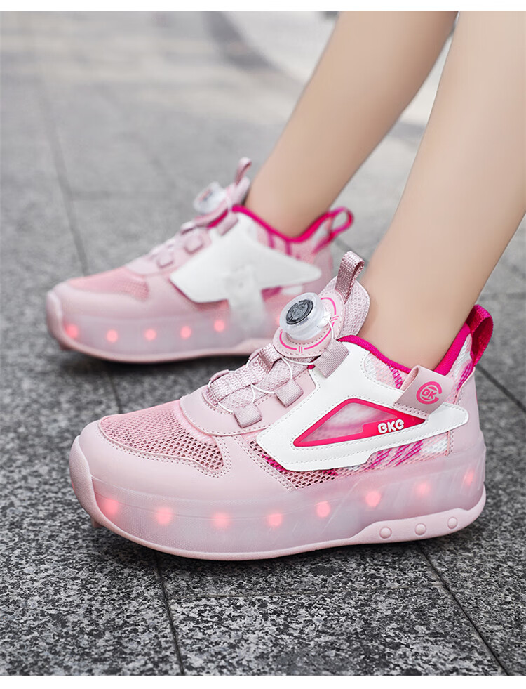 BKG Children's Running Shoes, Summer New Product, Single Mesh, for Boys And Girls Students, Breathable Sports Shoes, ZYQ24311-B16, White And Purple, Size 36 30
