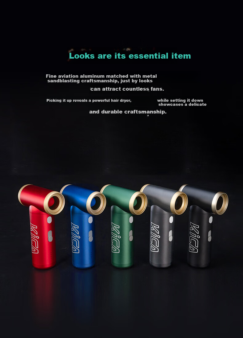 KICA Powerful Turbine Fan 2S, Popular High-Speed Hair Dryer, Outdoor Flame-Assisted Handheld Portable Fan, Green Label Configuratio 7