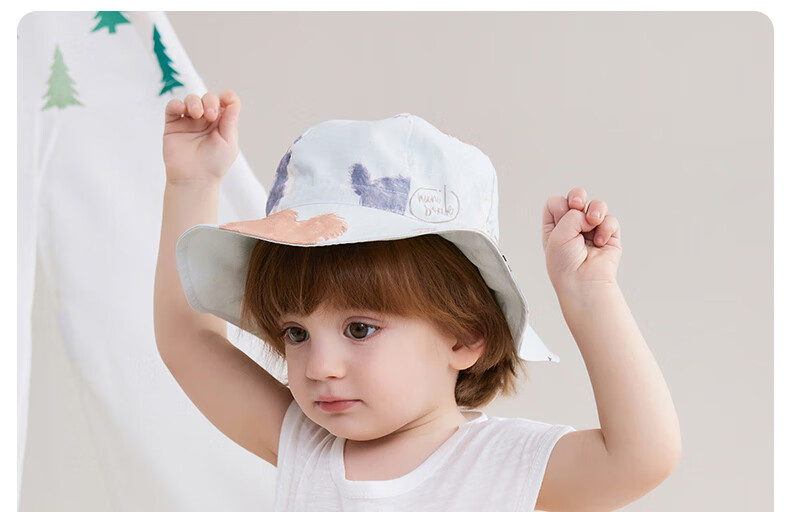 Happy Little Bear Baby Spring Summer Cotton Hat Baby Fisherman Hat Summer Sunshade Hat Newborn Sun Hat 28