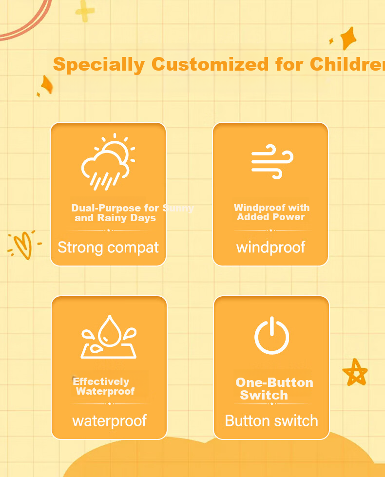 Geshu Children's Umbrella Automatic Umbrella for Boys Elementary School Students Portable Long Handle Umbrella Sun Protection Black Rubber Astronaut Kindergarten Umbrella 1