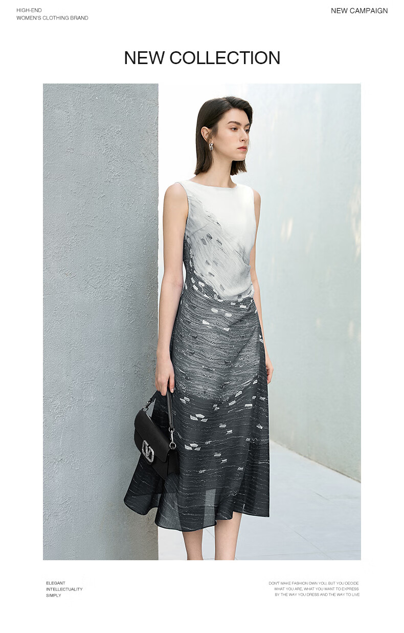 Yanyu Colorblock Patchwork Dress Women 2025 Summer High-End Unique Design Elegant Long Dress Blue Floral L 21
