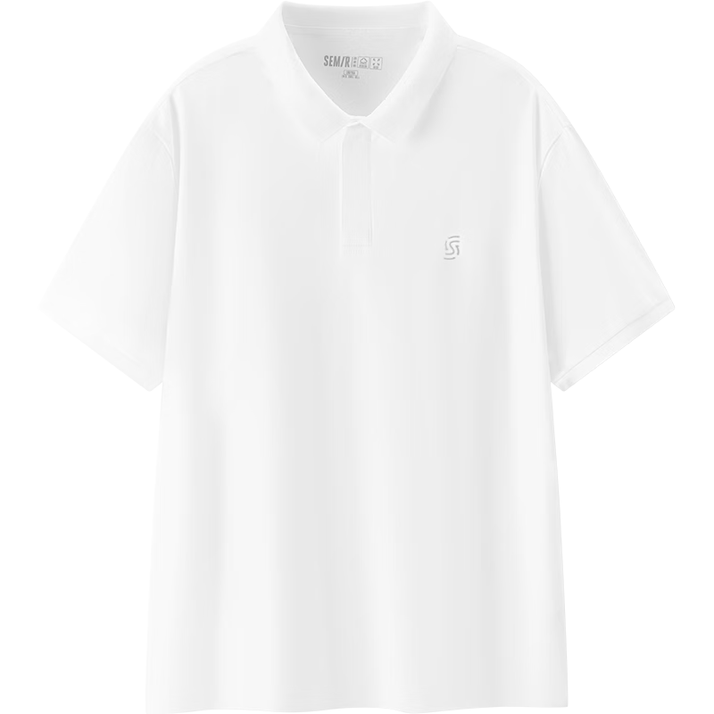 Semir Senrou Men's Summer Basic Business Commuter Style Knitted Crisp Short Sleeve Polo Shirt 101325115109