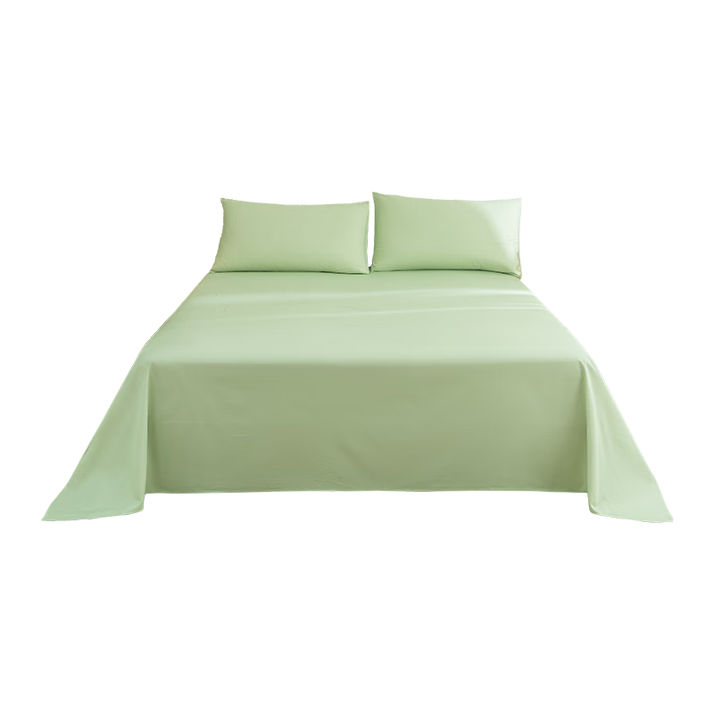 JD Original 100% Pure Cotton Bed Sheet Single Piece, Class A Antibacterial Double Full Cotton Bed Cover Quilt 200x230cm, Lime Gree