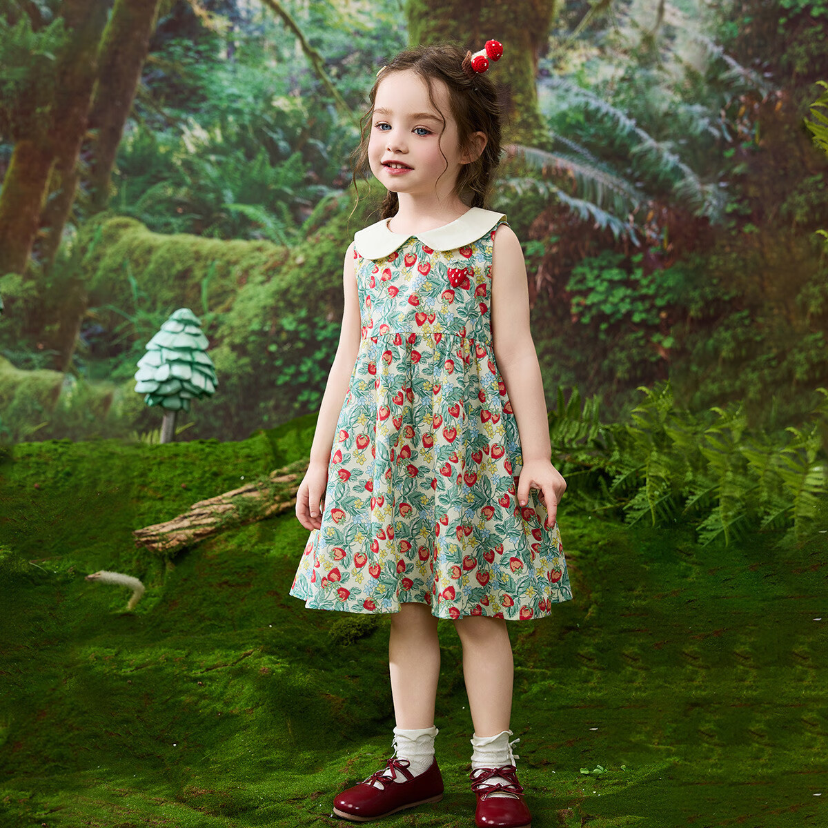 ASK JUNIOR Baby Girl Summer Dress with Peter Pan Collar, Sleeveless Sundress for Children's Vacation And Princess Dress 7