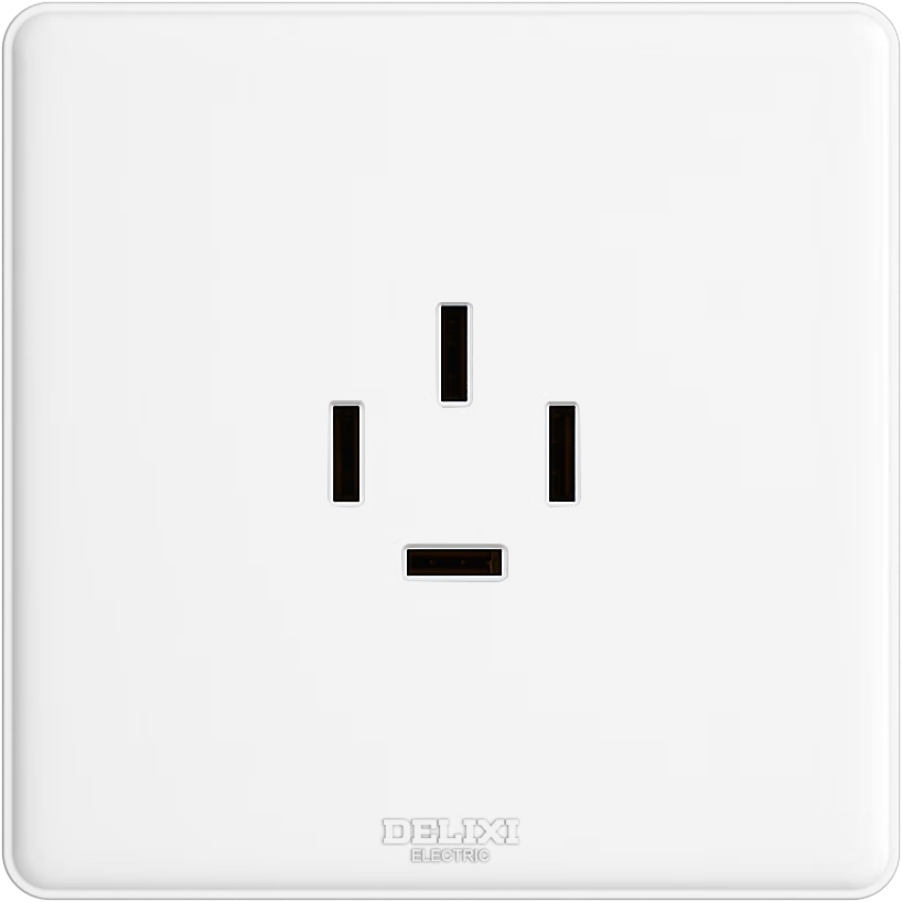 Delixi Switch Socket Panel 815 Series 86 Type Three-Phase Four-Wire Socket 16A