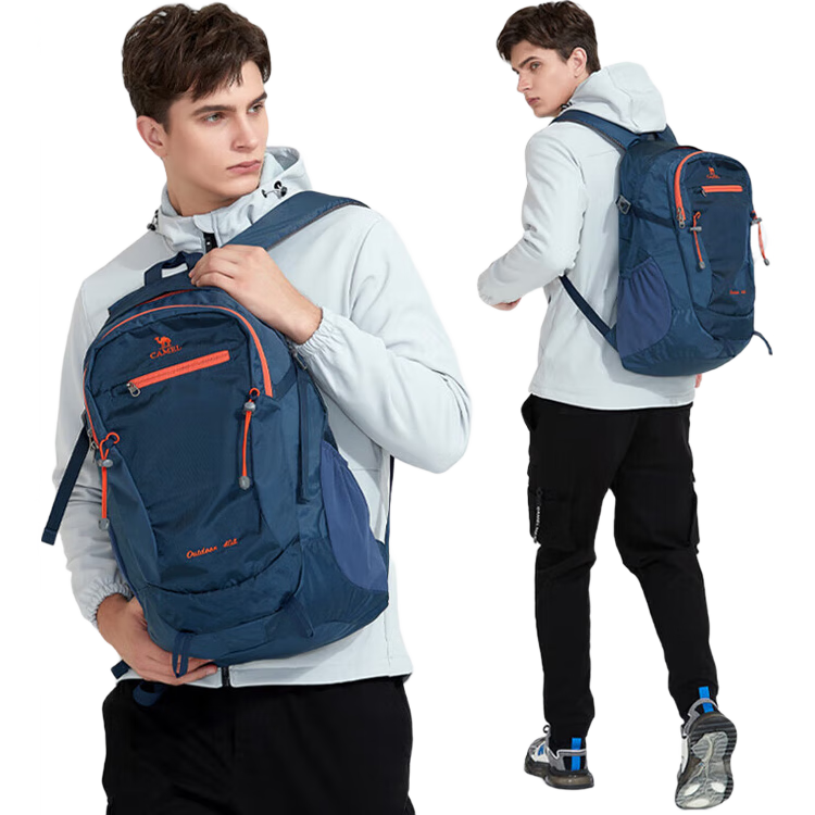 CAMEL Outdoor Sports Backpack for Men And Women, Hiking Travel Leisure Waterproof Rucksack A1W3AZ104A Gray