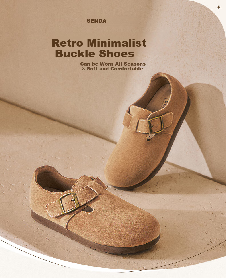 SENDA Women's Autumn Thick-Soled Heightening Shoes, Same Style As in Shopping Malls, Versatile Casual Shoes, Khaki Color, Size 39 1
