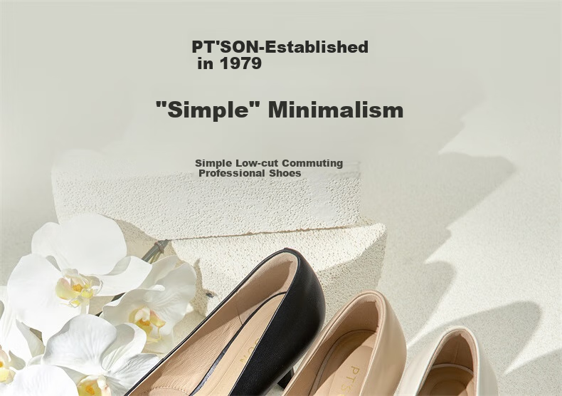 PT'SON Women's High Heels, New Sheepskin Work Shoes, Black Pointed Toe Pumps, Nude Color Professional Shoes, Wide Version, Apricot Color, Size 34 1