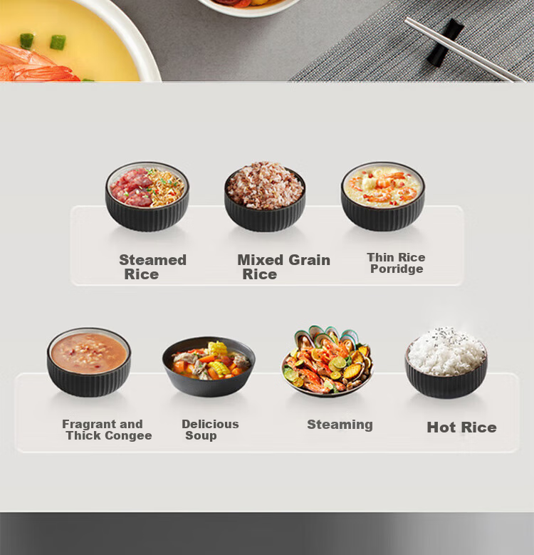 Joyoung Household Multi-Functional 4L Smart Non-Coating Rice Cooker, 316L Stainless Steel Ball Pot, Electric Rice Cooker F-40F316L 21