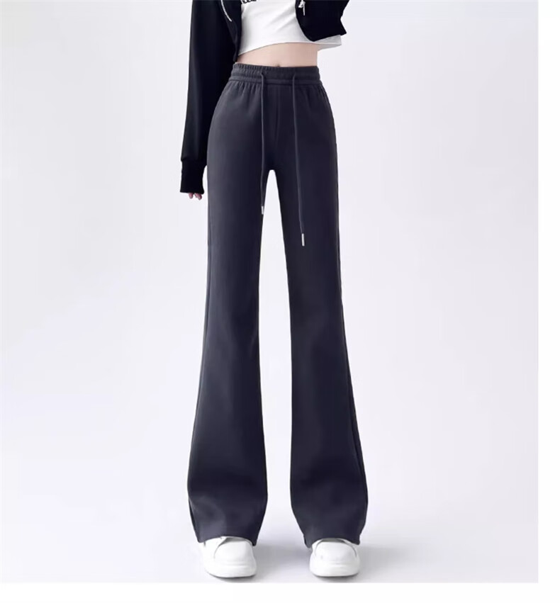 LangSha Women's Micro-Leggings for Spring And Autumn 2026 New Style Versatile High-Waisted Slimming Harem Pants Casual American-Style Flared Sweatpants 23