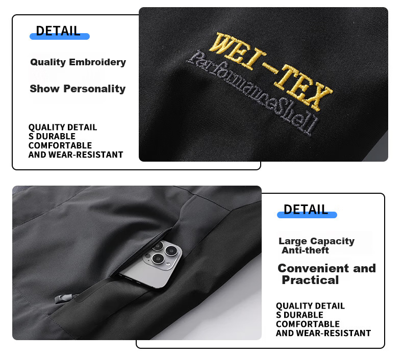 JEEP SPIRIT Men's Autumn Winter 3-in-1 Thickened Red Outdoor Jacket Christmas New Year Edition 10
