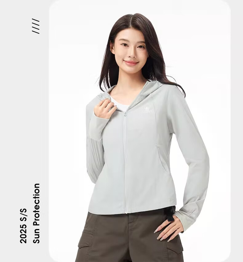CAMEL Outdoor Original Yarn Sun Protection Jacket Cloud Feel Slim Breathable Sun Protection Coat A25BATG111 S 17