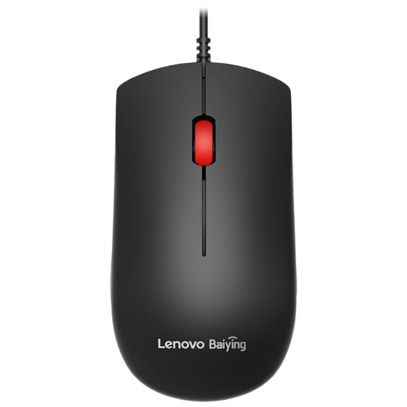 Lenovo Wired Mouse MW11, Office Mouse Portable, Quiet Buttons, USB Interface, 1.5-Meter Cable, Plug And Play, All-In Laptop Desktop Mouse