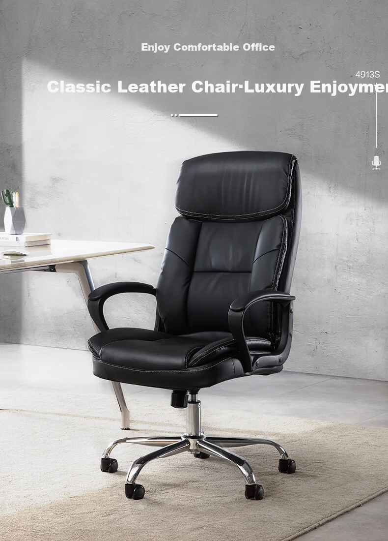 Deli Ecological Leather Executive Chair, Comfortable Home Office Chair, Ergonomic Computer Chair, 4913S 1