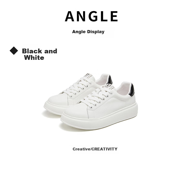 St&Sat Women's Classic Versatile Height-Increasing Thick-Soled Lightweight Soft-Bottom Casual Sneakers SS33112497 White 38 17