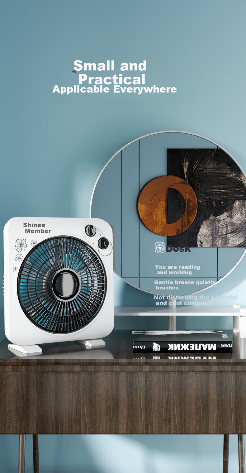 Shinee Electric Fan, Desktop Page Fan, Dormitory Table Fan, Small Desk Fan, AC Fixed Frequency Hongyun Fan, Five Blades, 120-Minute Timer Fan KYT25-1 3