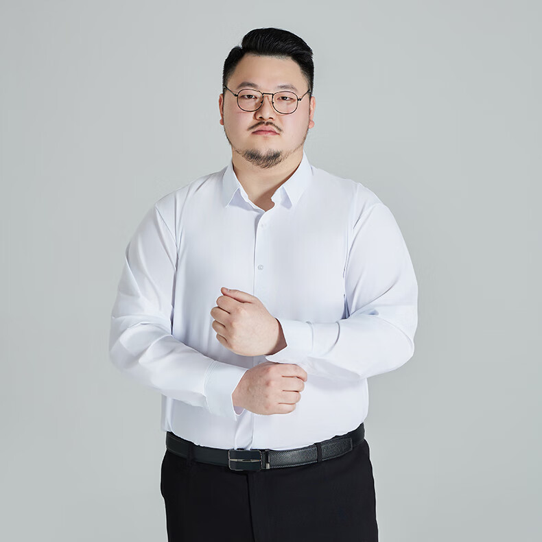 Ayoupang Plus Size Pullover Shirt, Wrinkle-Resistant Seamless Long-Sleeve Blouse, Business Casual Work Undershirt for Me 8