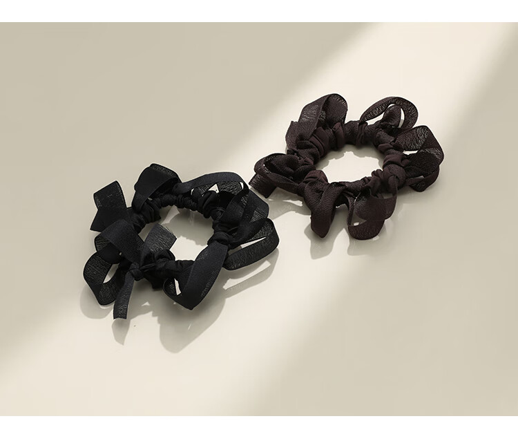 CHIMERA 2 Pieces Hair Ties, Bow Ponytail Holders, High Ponytail Hair Bands, Rubber Bands, Hair Elastics, Hair Accessories, Mid-Autumn Festival Gift 2