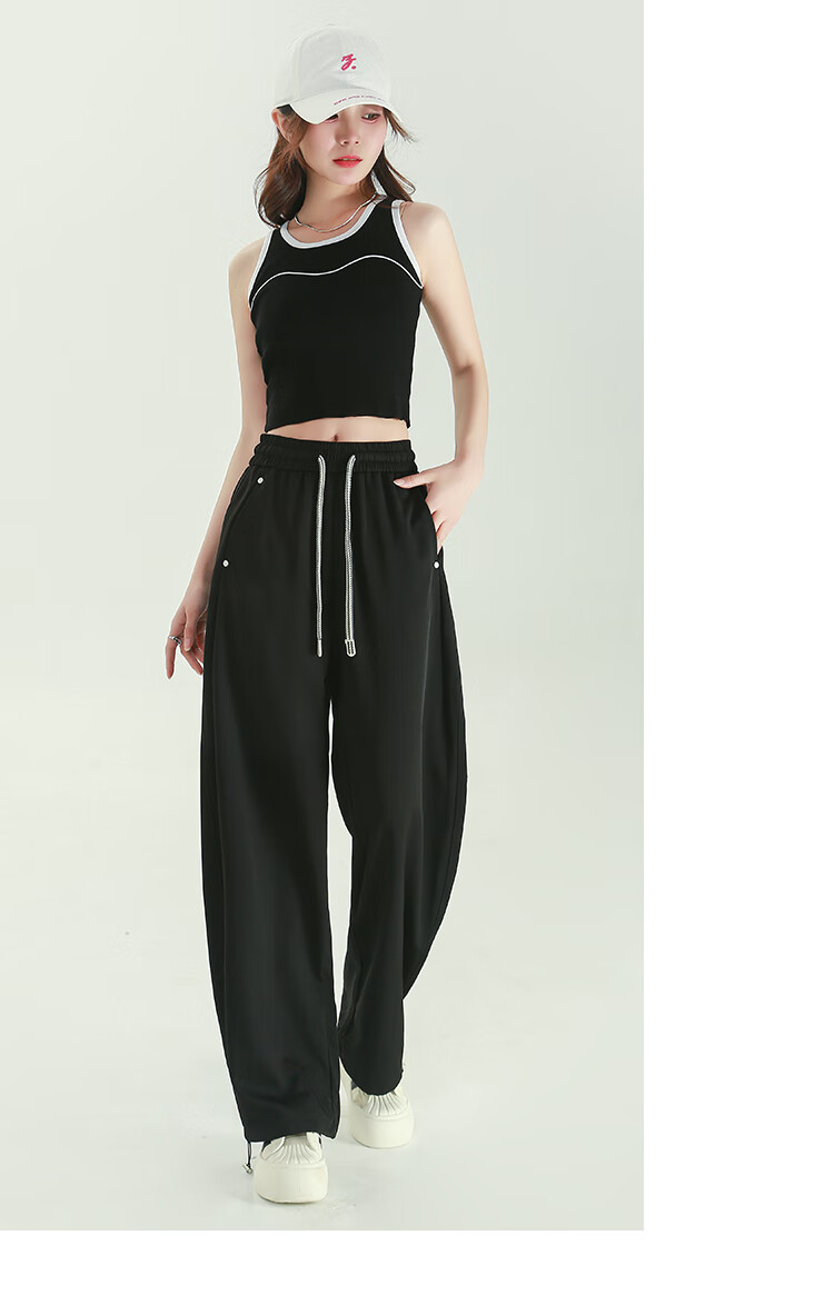 Free Style Ice Silk Wide-Leg Pants for Women Summer Thin High Waist Slim Loose Draped Straight-Leg Casual Trousers 2026 New Arrival 19
