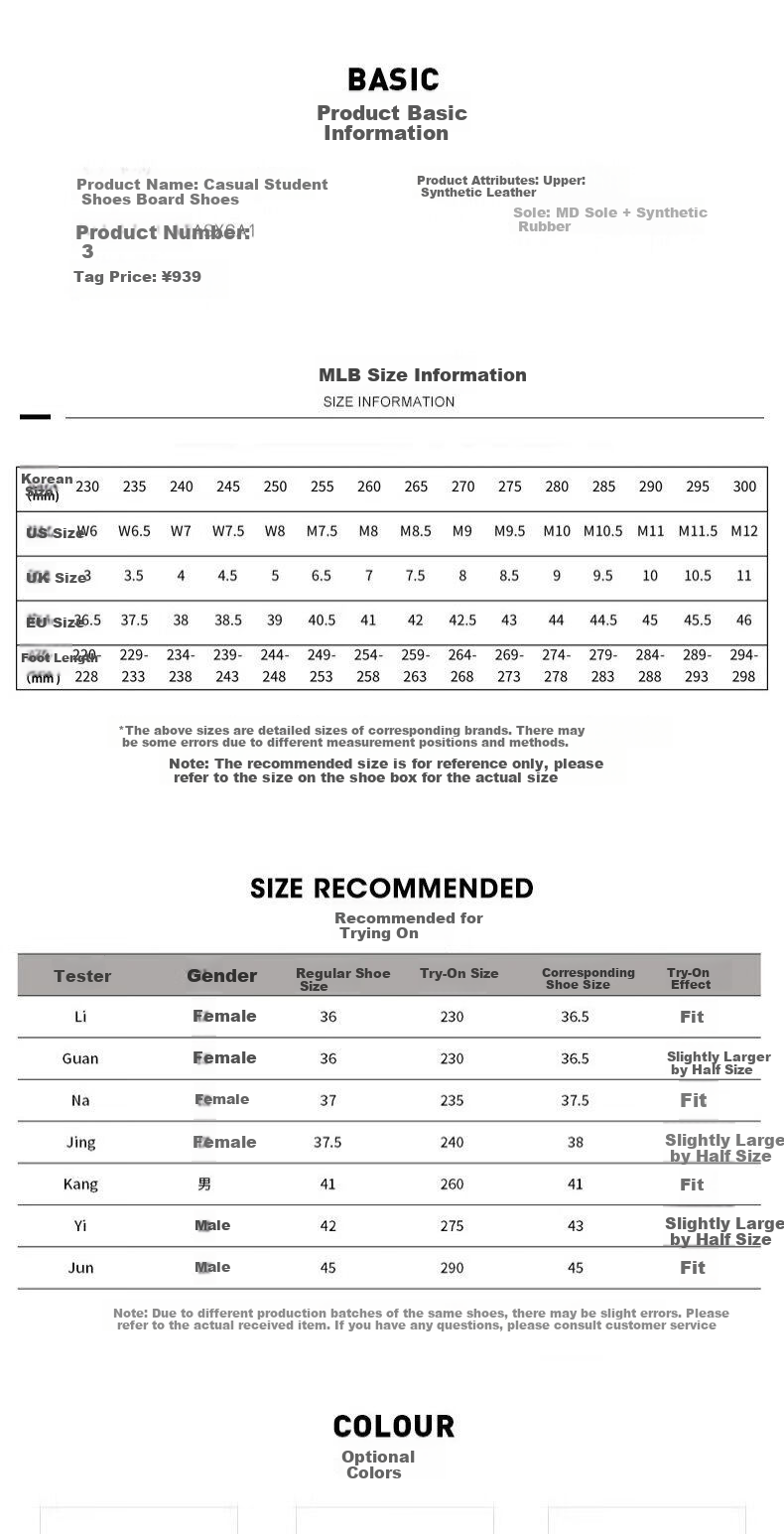 MLB Official Casual Sneakers for Men And Women, Thick-Soled Height-Increasing Shoes, Sports Footwear, 3ASXCA12N-50IVS, Size 235 2
