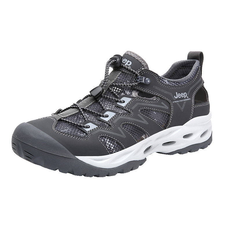 JEEP Men's Water Shoes, Outdoor Amphibious Quick-Drying Wading Shoes, Breathable Comfortable Hiking Shoes, Wear-Resistant Non-Slip Mountaineering Boots