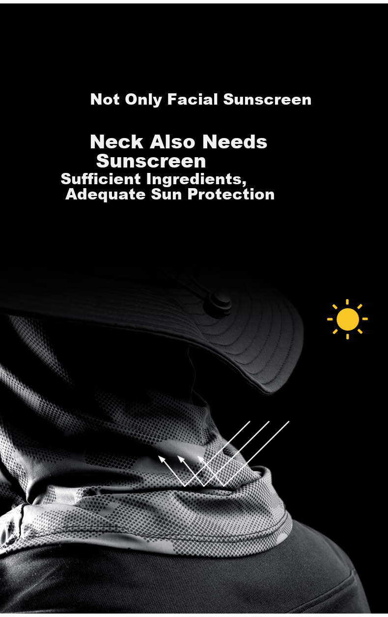 Zhanshuniao Ice Spear | Real Ice Silk Sun Protection Face Mask Full Face UV Protection Neck Gaiter for Men, Cycling Fishing Neck Warmer 10