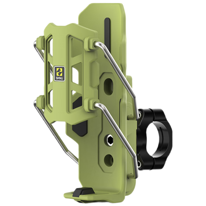 SMNU Shunlei S Adaptive Motorcycle Handlebar Cup Holder, Universal Water Bottle Bracket for Electric Scooters And Motorcycles - Muye Green Aluminum Alloy Clamp Style