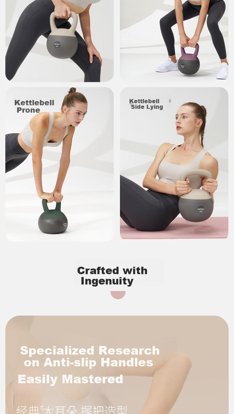 Yottoy Soft Kettlebell for Men And Women, Home Use, Arm Exercise, Squats, Glute Training, Body Shaping Fitness Equipment, 20 Pounds 10